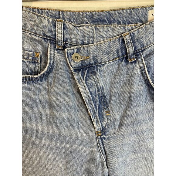 COLLUSION x004 Stepped Waistband Dad Jeans in Blue Light Size 28/26 Petite - Picture 6 of 16